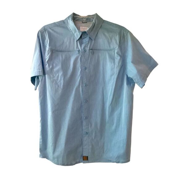 Reel Legends  Button Down Vented Fishing Blue Shirt Size Small - Picture 1 of 5